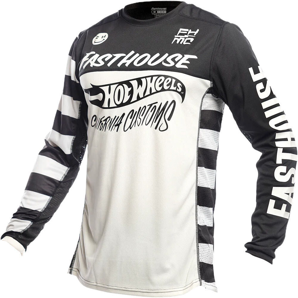 YOUTH GRINDHOUSE HOT WHEELS JERSEY (WHT/BLK) | Fasthouse