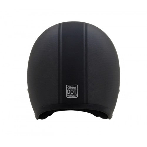 3/4 OPEN FACE CARBON FIBER (DULL BLACK W/ STRIPE) | CLASSIC HELMETS