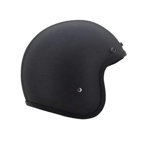 3/4 OPEN FACE CARBON FIBER (DULL BLACK W/ STRIPE) | CLASSIC HELMETS