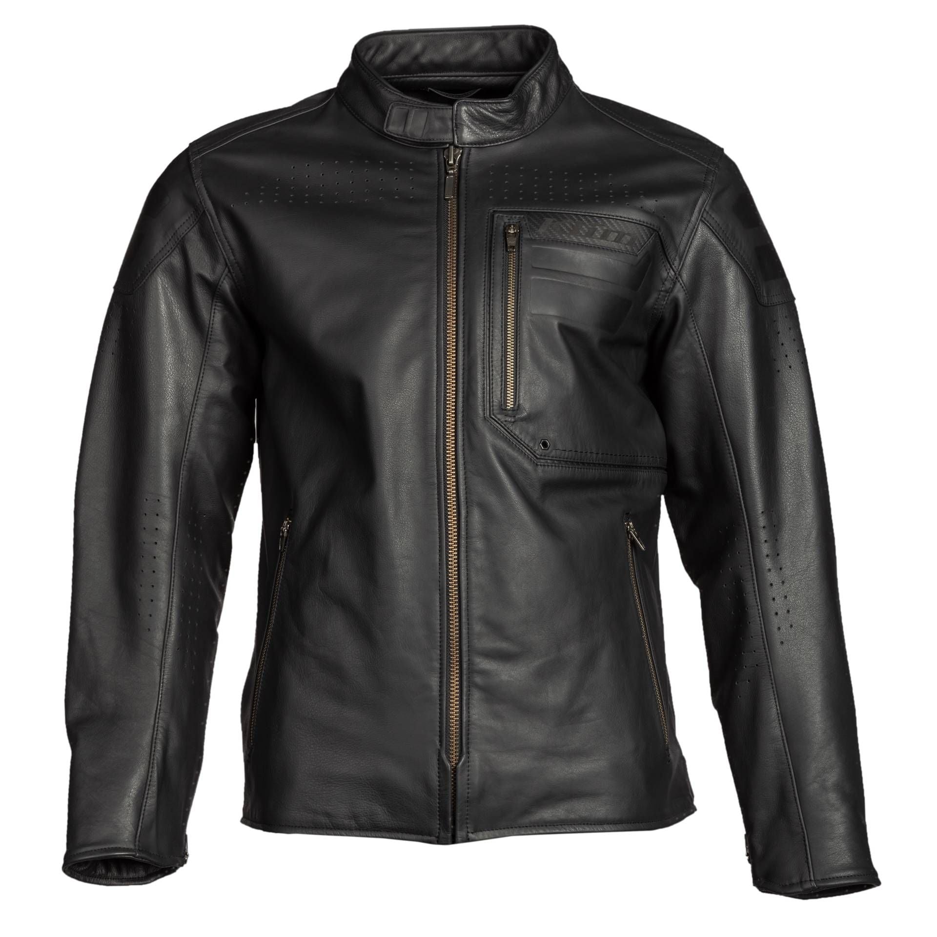 MENS SIXXER LEATHER JACKET (GUNMETAL BLK) | KLIM