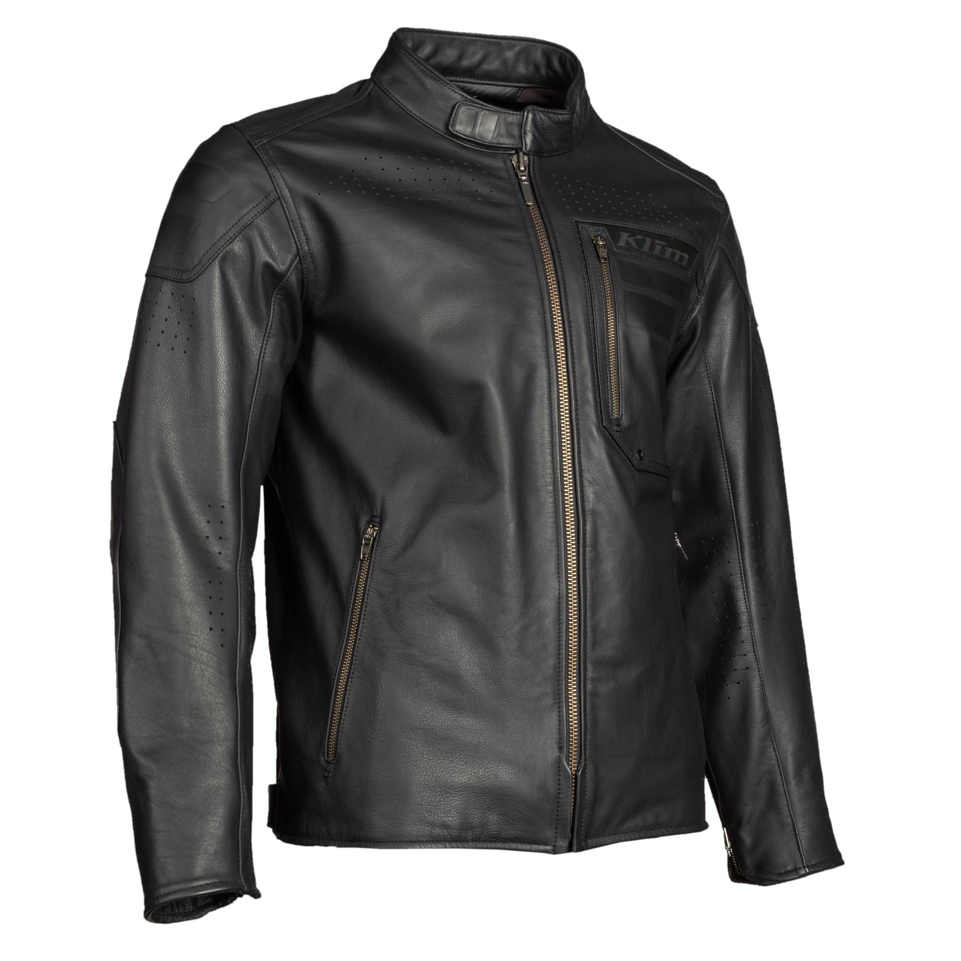 MENS SIXXER LEATHER JACKET (GUNMETAL BLK) | KLIM